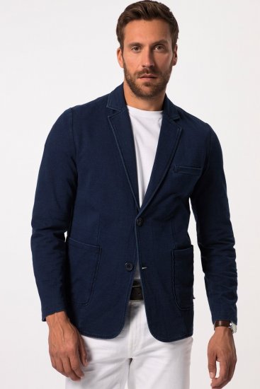 JP1880 826175 Sweat colbert in vintage look Donkerblauw - Pakken - Grote Maten Kostuum Heren