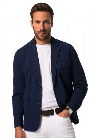 JP1880 826175 Sweat colbert in vintage look Donkerblauw - Pakken - Grote Maten Kostuum Heren