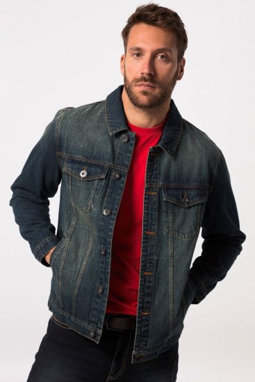 JP1880 Denim Jacket Dark Blue Denim - Jassen - Grote Maten Herenjassen