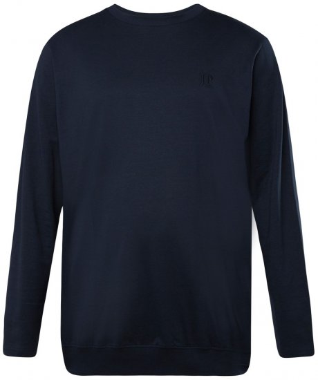 JP1880 827128 T-shirt met lange mouwen en buikpasvorm Donkerblauw - T-shirts - Grote Maten T-shirts Heren