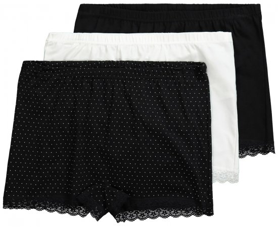 Ulla Popken 827286 Boxershorts 3-pack Zwart - Slips - 