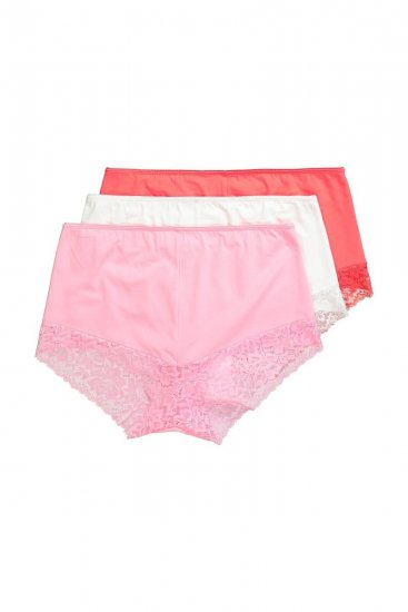Ulla Popken 827465 Hipsters met kant 3-pack Roze - Slips - 