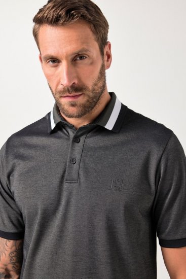 JAY-PI Quickdry Two-Tone Golf Poloshirt Black - Polo shirts - Grote Maten Poloshirts Heren