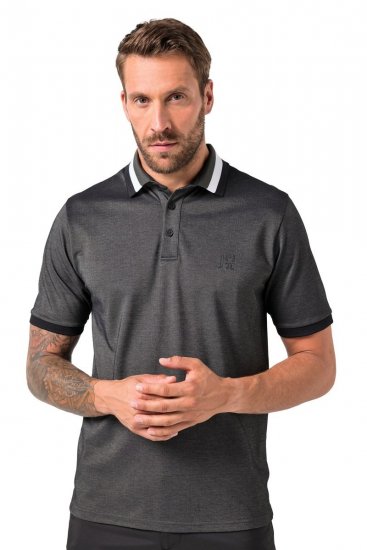 JAY-PI Quickdry Two-Tone Golf Poloshirt Black - Polo shirts - Grote Maten Poloshirts Heren