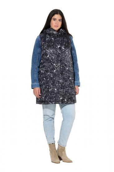 Ulla Popken 829120 Weerbestendig vest Antraciet - Bodywarmers - 
