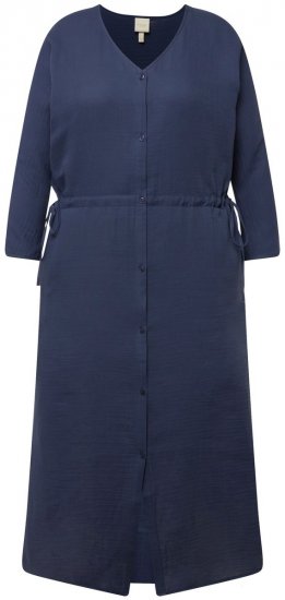 Ulla Popken 829143 Blousejurk Donkerblauw - Blousejurken - 