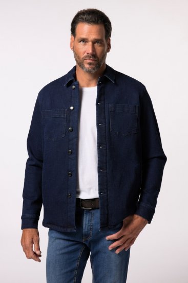 JP1880 829251 Spijkerjas met teddyvoering Donkerblauw - Jassen - Grote Maten Herenjassen