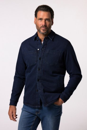 JP1880 829251 Spijkerjas met teddyvoering Donkerblauw - Jassen - Grote Maten Herenjassen