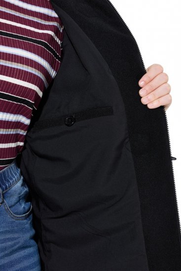 Ulla Popken 829347 Duffelcoat Zwart - Jassen - Jassen in grote maten
