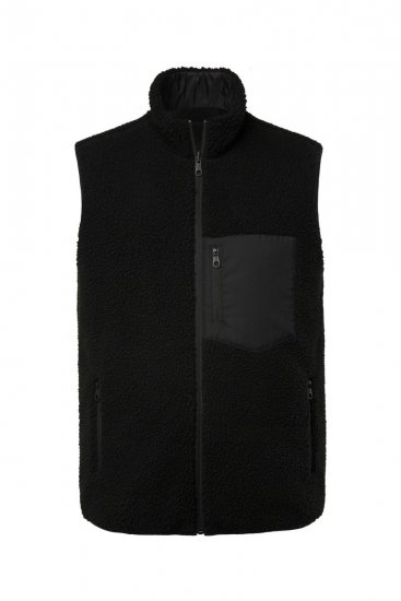 Jay-Pi 829716 Bodywarmer omkeerbaar met teddy Zwart - Jassen - Grote Maten Herenjassen