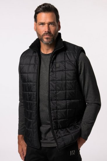 Jay-Pi 829716 Bodywarmer omkeerbaar met teddy Zwart - Jassen - Grote Maten Herenjassen