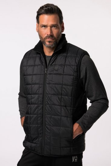 Jay-Pi 829716 Bodywarmer omkeerbaar met teddy Zwart - Jassen - Grote Maten Herenjassen