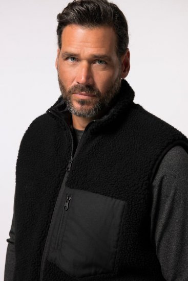Jay-Pi 829716 Bodywarmer omkeerbaar met teddy Zwart - Jassen - Grote Maten Herenjassen