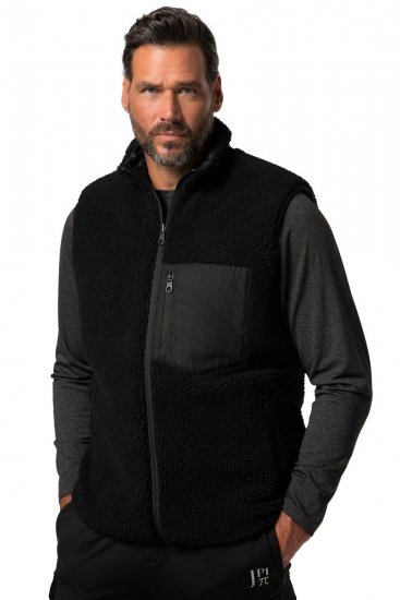 Jay-Pi 829716 Bodywarmer omkeerbaar met teddy Zwart - Jassen - Grote Maten Herenjassen