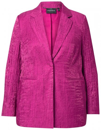 Ulla Popken 830767 Blazer met crinkle-structuur Magenta - Blazers - Blazers in grote maten voor dames