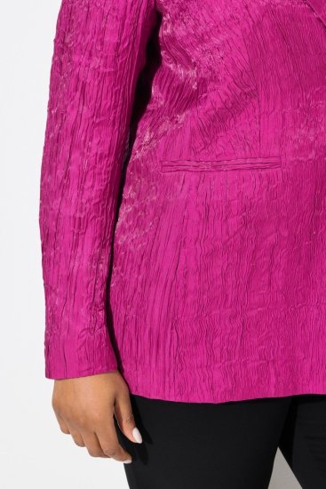Ulla Popken 830767 Blazer met crinkle-structuur Magenta - Blazers - Blazers in grote maten voor dames