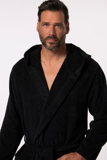 JP1880 Bathrobe Terry Black - Ondergoed & zwem - Grote Maten Ondergoed Heren