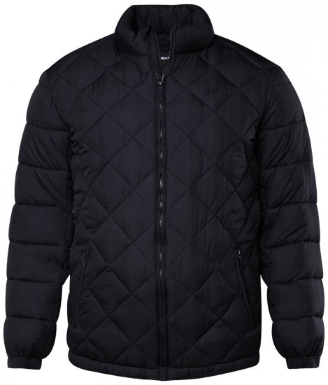 Men+ 494 Gewatteerd jack met opstaande kraag Donkerblauw - Jassen - Grote Maten Herenjassen