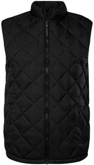 Men+ 578 Bodywarmer gewatteerd met opstaande kraag Zwart - Jassen - Grote Maten Herenjassen