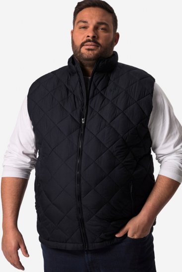 Men+ 578 Bodywarmer gewatteerd met opstaande kraag Donkerblauw - Jassen - Grote Maten Herenjassen