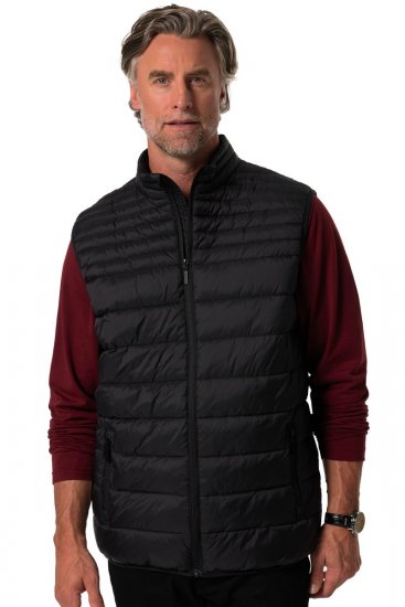 Boston Park 583 Bodywarmer gewatteerd met opstaande kraag Zwart - Jassen - Grote Maten Herenjassen