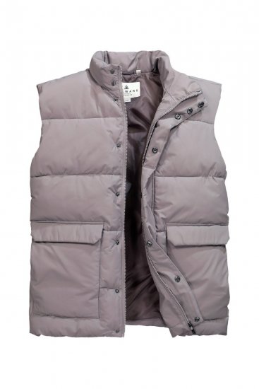 JP1880 831639 Bodywarmer gewatteerd van gerecycled polyester Donkergrijs - Jassen - Grote Maten Herenjassen