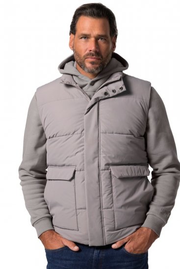 JP1880 831639 Bodywarmer gewatteerd van gerecycled polyester Donkergrijs - Jassen - Grote Maten Herenjassen