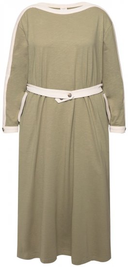 Ulla Popken 831963 Jurk met lange mouwen Grijs - Maxi jurken - Maxi jurken in grote maten