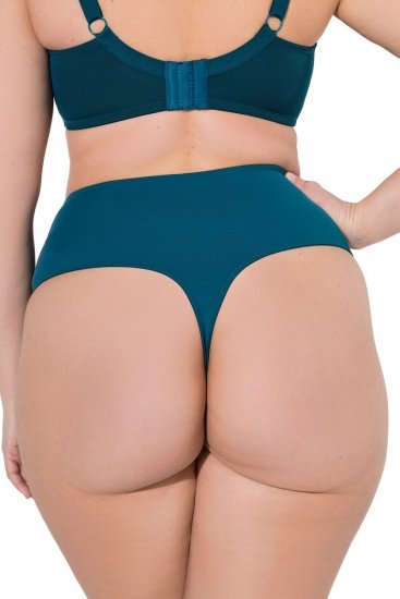 Ulla Popken 832864 Strings met kant Petrol - Slips - 