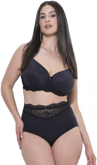 Ulla Popken 832874 Slips met hoge taille en kant 3-pack Bruin - Slips - 