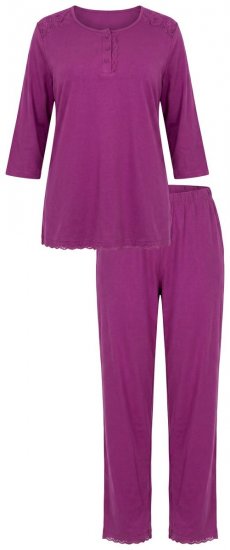 Ulla Popken 833660 Pyjama Violet - Pyjama's en Loungewear - 