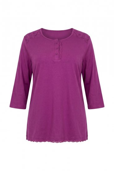 Ulla Popken 833660 Pyjama Violet - Pyjama's en Loungewear - 