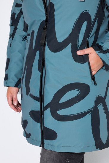 Ulla Popken 833977 Functionele jas Turquoise - Jassen - Jassen in grote maten