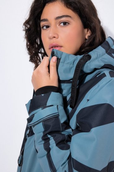 Ulla Popken 833977 Functionele jas Turquoise - Jassen - Jassen in grote maten