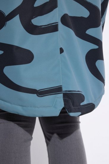 Ulla Popken 833977 Functionele jas Turquoise - Jassen - Jassen in grote maten
