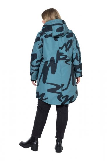 Ulla Popken 833977 Functionele jas Turquoise - Jassen - Jassen in grote maten