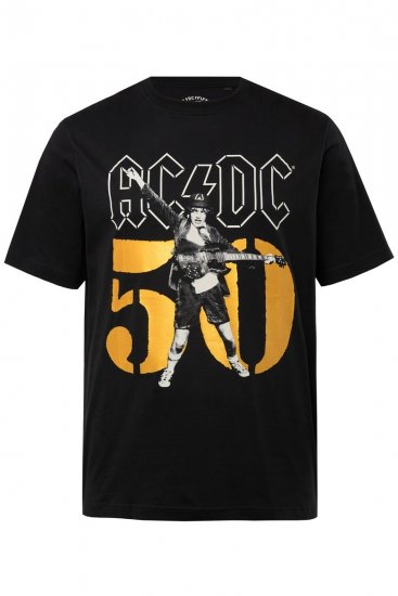 JP1880 AC/DC Graphic Band T-Shirt Black - T-shirts - Grote Maten T-shirts Heren