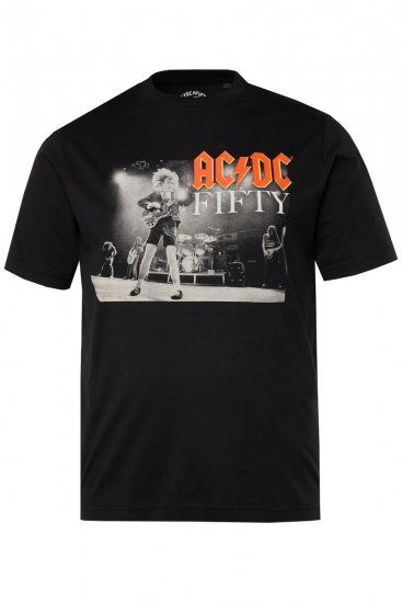 JP1880 AC/DC 50th Anniversary Band Photo T-Shirt Black - T-shirts - Grote Maten T-shirts Heren