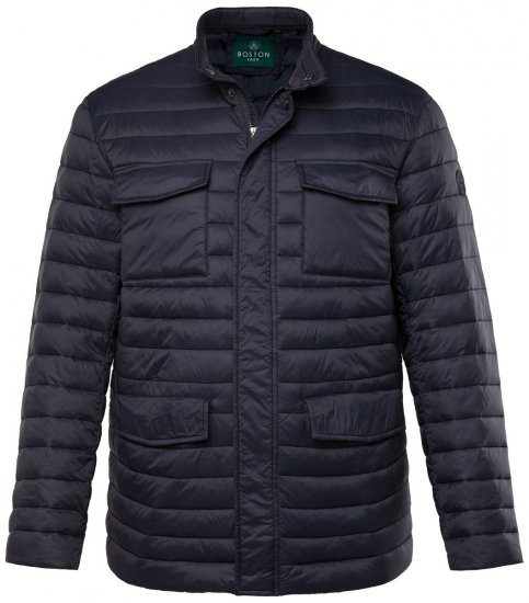 Boston Park 416 Gewatteerd jack met opstaande kraag Donkerblauw - Jassen - Grote Maten Herenjassen