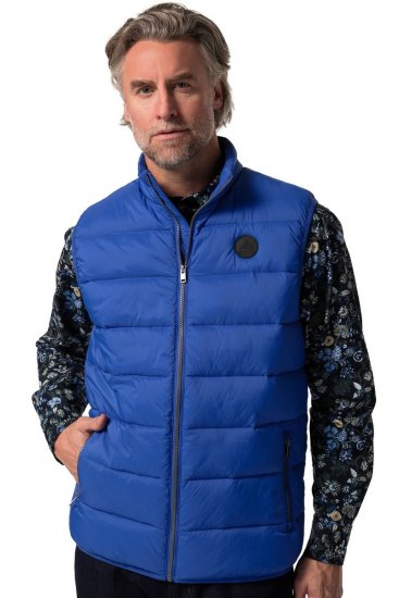 Boston Park 460 Bodywarmer gewatteerd met opstaande kraag Blauw - Jassen - Grote Maten Herenjassen