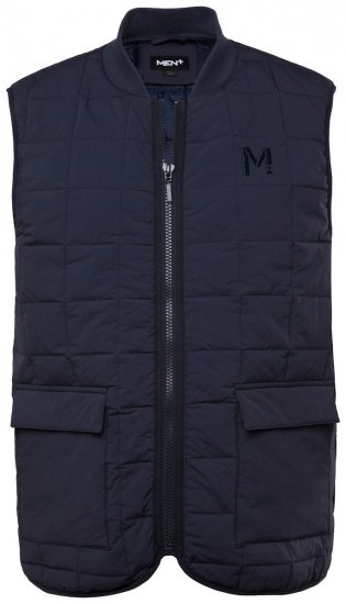 Men+ 464 Bodywarmer gewatteerd met collegekraag Donkerblauw - Jassen - Grote Maten Herenjassen