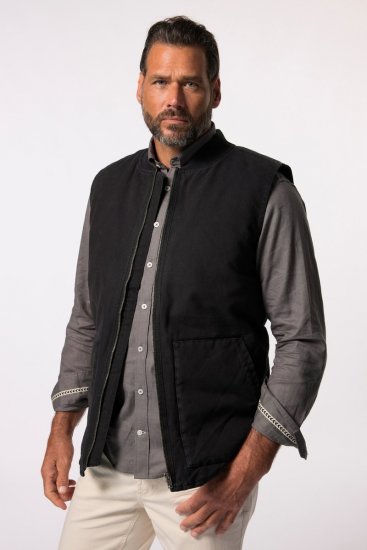 JP1880 834734 Canvasbodywarmer Zwart - Jassen - Grote Maten Herenjassen
