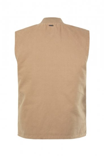 JP1880 834734 Canvasbodywarmer Donkerbeige - Jassen - Grote Maten Herenjassen