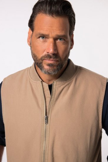 JP1880 834734 Canvasbodywarmer Donkerbeige - Jassen - Grote Maten Herenjassen