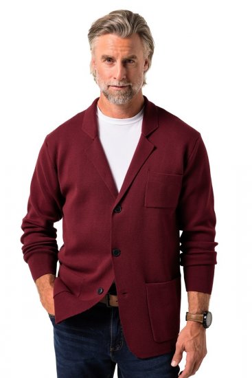 Boston Park 747 Flexlastic Gebreid colbert Aubergine - Pakken - Grote Maten Kostuum Heren