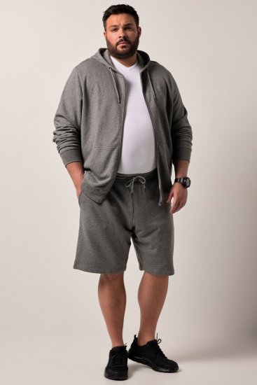 Men+ 851 Hoodie met rits Grijs gemêleerd - Sweaters & hoodies - Sweaters & Hoodies Grote Maten Heren