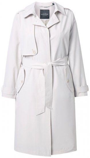 Ulla Popken 834990 Trenchcoat Taupe - Jassen - Jassen in grote maten