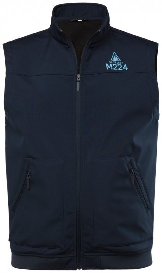 Men+ 414 Softshell bodywarmer met opstaande kraag Donkerblauw - Jassen - Grote Maten Herenjassen