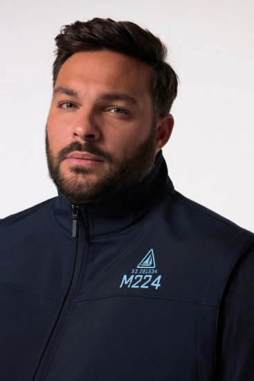 Men+ 414 Softshell bodywarmer met opstaande kraag Donkerblauw - Jassen - Grote Maten Herenjassen