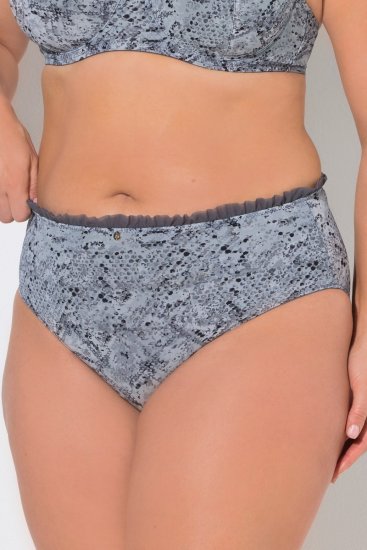 Ulla Popken 835633 Slips met dierenprint Antraciet - Slips - 